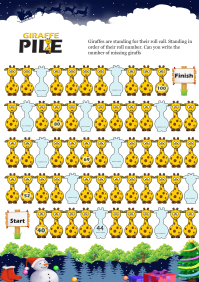 Giraffe Pile worksheetShape Train 