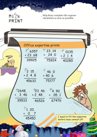 Miss Print worksheet