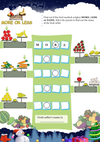 More Or Less worksheet
