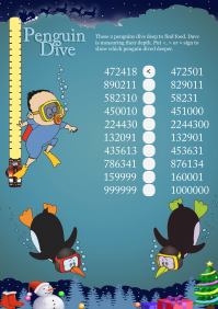 Penguin Dive worksheetAll In A Day 