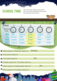 School Time worksheet