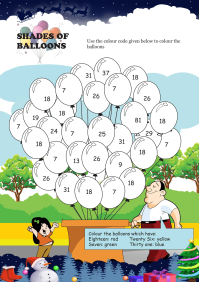 Shades Of Balloons worksheetShape Train 