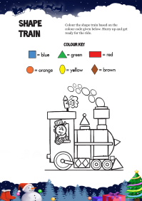 Shape Train worksheetFlag Pole 