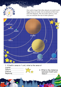 Solar System worksheet