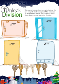 Unlock Division worksheetJingle Jingle 