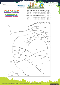 Color Me Sunrise worksheet