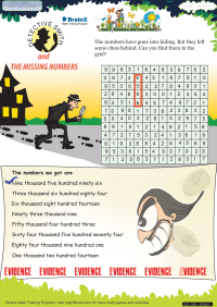 Detective Smith And The Missing Numbers worksheetPicture In Picture Sea Horse 