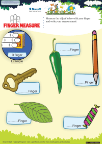 Finger Measure worksheet