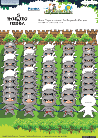 Missing Ninja worksheetArmy Ready 