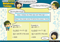 Multiplication Technique worksheetMap Step 