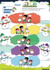 My Snowman Number worksheet