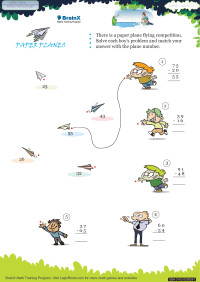 Paper Planes worksheet