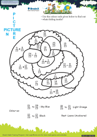 Picture In Picture Sheep worksheetSplitting Fractions 