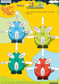 Rugby Piggy worksheet