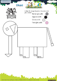 Shapethon Elephant worksheet