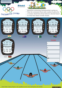 Swimming Champ worksheet