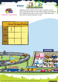 Traffic Fraction worksheet