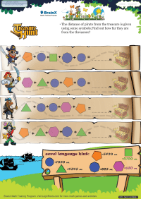Treasure Hunt worksheetThink Addition 