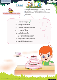 Vanilla Chocolate Cake worksheet
